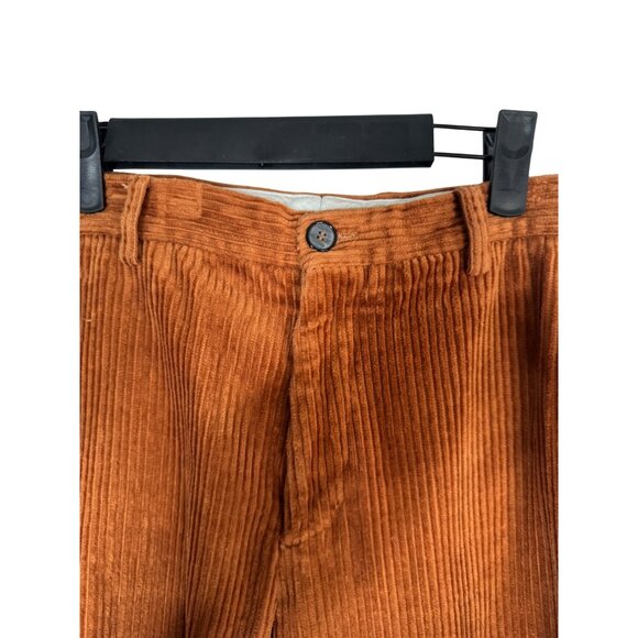 2/$30 ZARA Size 32 Rust Corduroy High Waisted Pants Waist 100% Cotton - Picture 5 of 15